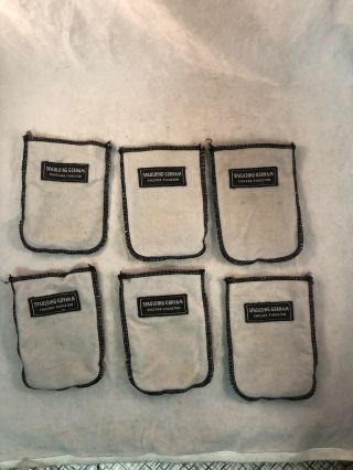 6 Vintage Spaulding - Gorham Chicago - Evanston Gray Antitarnish Storage Pouch Bags