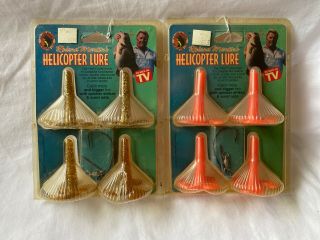 Set Of 2 - Nip Vintage Roland Martin Helicopter Lures Fishing Lures Seen On Tv