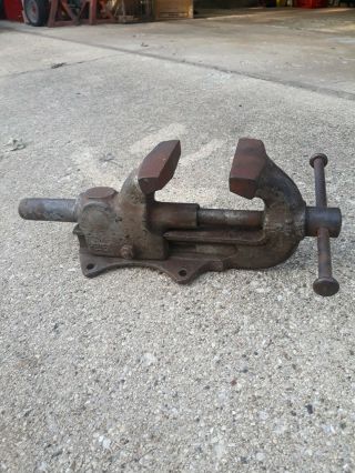 Vintage Heuer 1940s Rare Bench Vise Made In Germany - Needs Restoration