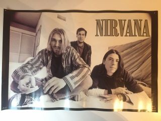Nirvana Rare 1996 Authentic Vintage Poster 34.  5x22 Kurt Cobain