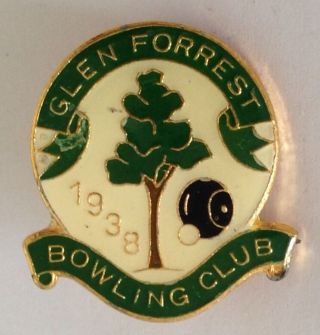 Glen Forrest Bowling Club Badge Est 1938 Rare Vintage (k4)