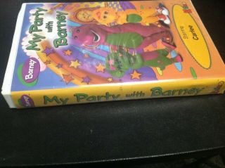 MY PARTY WITH BARNEY Rare OOP Custom VHS Video Kideo Staring Carlle 3