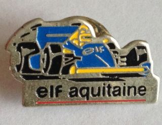 Elf Aquitaine Grand Prix Motor Racing Pin Badge Rare Collectable (d4)