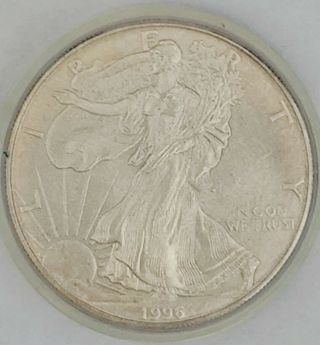 1996 American Silver Eagle 1oz.  999 Pure Bullion Uncirculated Rare Date Ase 02