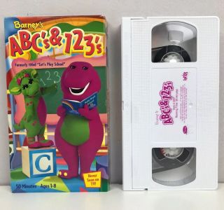 Barney’s Abc’s & 123’s Vhs Video Tape Lyrick 2068 Was “let’s Play School” Rare