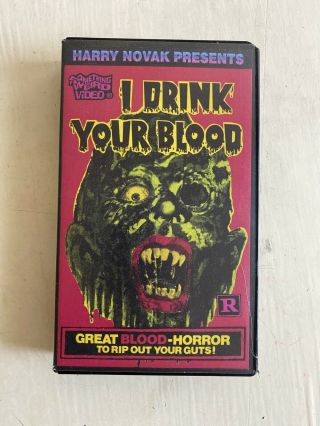 I Drink Your Blood Swv Vhs Horror Gore Cult Psychotronic Something Weird Rare