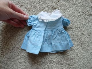 Vintage Blue & White Doll Dress For 8 To 10 Inch Doll See Pictures