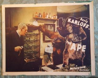Boris Karloff The Ape 1940 Title Card Monogram Horror Rare
