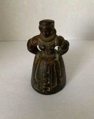 Vintage/antique Metal Figural Bell Victorian Women - Lady Approx 3” In Height.
