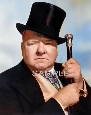 Wc Fields Rare Color Tinted Photo