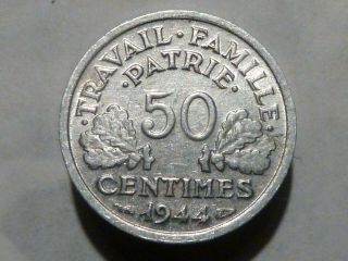 Cir9 (128) - 50 Centimes - Etat Francais - 1944 - La,  Rare Des 1944