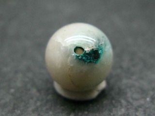 Extremely Rare Ajoite In Quartz Bead From South Africa - 6.  80 Carats - 10.  0mm