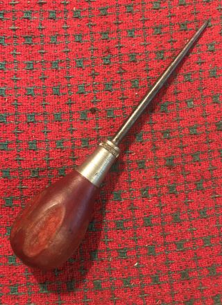 Vintage Antique Sears Craftsman Scratch Awl Red Wood Handle 9 - 3648 Usa