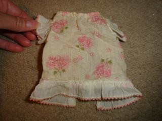 Vintage 12 " Doll Size Yellow & Pink Searsucker Top