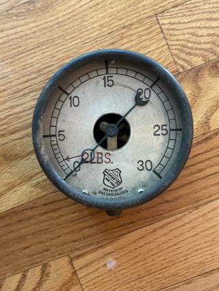 Vintage / Antique 4 1/2” Ashcroft Steampunk Pressure Gauge 0 To 30