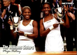 Venus And Serena Williams 2003 Netpro " Wimbledon Finals " Dual Rookie Card Rare