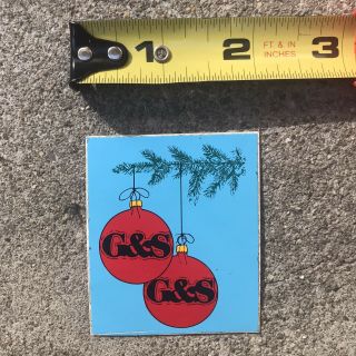 G&s Vintage Skateboard Sticker Xmas 2” Nos