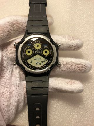 Rare Vintage Casio Bgp - 20 931 Japan Multi Planner Data Bank Telememo Wrist Watch