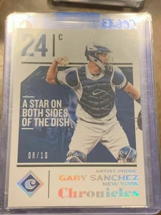 Cc633 Gary Sanchez 2018 Panini Chronicles Rare Sp /10 Yankees