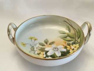 Antique Hand Painted Porcelain Two Handled Bowl — Nippon