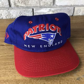 Rare Vintage 90s England Patriots Snapback Hat Cap Blockhead 1 Apparel Bold