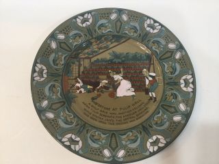 Rare Buffalo Pottery Deldare Ware Misfortune At Tlpip Hall 8 1/2” 1911