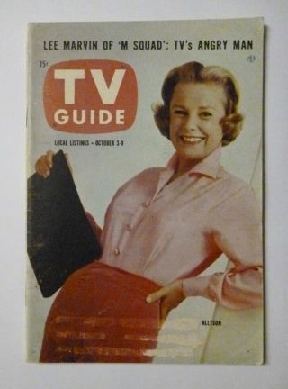 Kansas City Oct3 1959 Tv Guide June Allyson Dick Clark Michener Lee Marvin Rebel