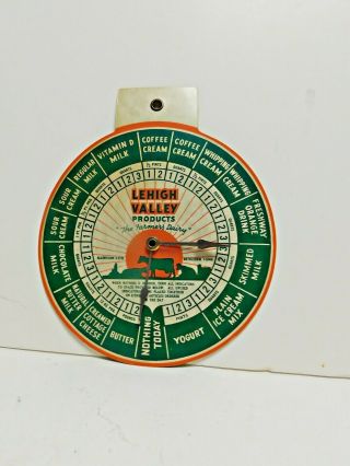 Rare Vintage Collectible Lehigh Valley Products Thee Farmers Dairy Order Wheel