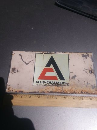 Allis Chalmers Tractor Metal Sign Vintage Antique