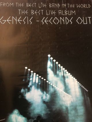Genesis Live Seconds Out Rare Poster Promo Only 1977
