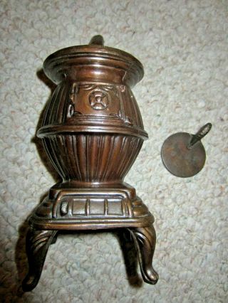 Vintage Miniature Salesman Sample Cast Iron Pot Belly Stove Toy