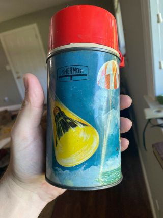 Rare 1963 Lost In Space Tv Show Dome Lunch Box Thermos Only