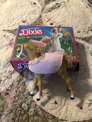Vintage 1983 Mattel Barbie Dream Horse " Dixie Baby Palomino Pony " 7073