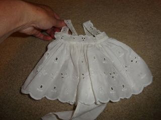 Vintage Doll Dress Pinafore White Eyelet For 12 - 16 Inch Doll Chatty Cathy?