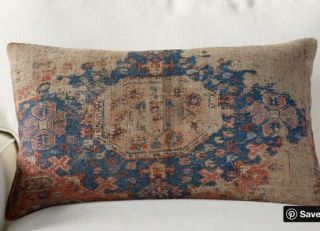 Pottery Barn Navin Printed Lumber Pillow Cover Only Antique Rug Print 16 X 24