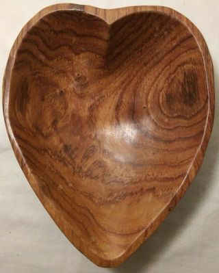 Wooden Handmade Heart Shaped Bowl Home Décor Woodenware Usa Handcrafted Accents