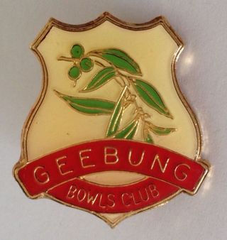 Geebung Bowling Club Badge Native Flora Rare Vintage (k4)