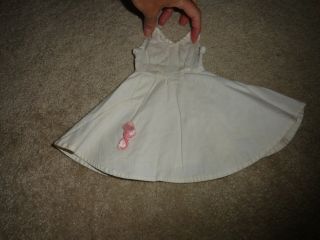 Vintage White Cotton Dress/ Slip For 14 " Toni Type Doll