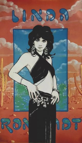- Very Rare - Linda Ronstadt (1977) Vintage Poster - Artist Victor Moscoso