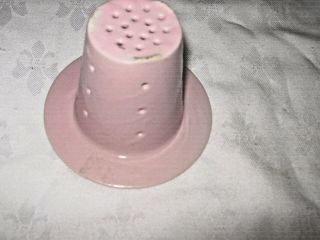 A Rare Vintage Pink Glaze Pottery Strainer Filter Insert For Teapot Or Mug