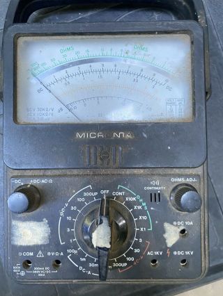 Vintage Radio Shack Tandy Micronta 22 - 027U 8 - Range 1000 OHMS/VOLT Multitester 2