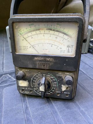 Vintage Radio Shack Tandy Micronta 22 - 027U 8 - Range 1000 OHMS/VOLT Multitester 3