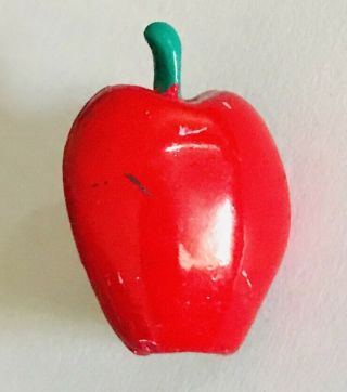 Red Apple Teachers Pet School Brooch Pin Badge Rare Vintage (c18)