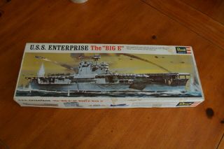 Vintage Revell Uss Enterprise The Big E Ship H - 378 Model Kit - Rare