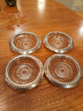 4 Sterling Silver Coasters