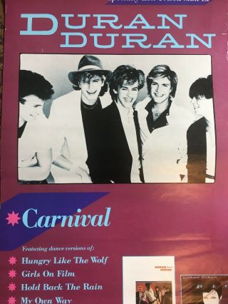 Duran Duran Carnival Promo Only Poster 1982 Rare