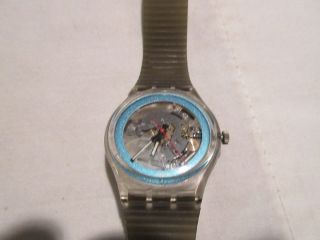 Swatch Watch,  Disque Blue,  Gk 113,  1980s,  Rare,  Priced To Sell