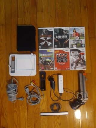 Wii Console Bundle With Accessories 6 Games Rare Resident Evil Magnum