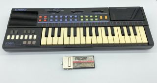 Vintage Casio Pt - 80 Keyboard With Rom Pack Ro - 253 Michael Jackson Rare &