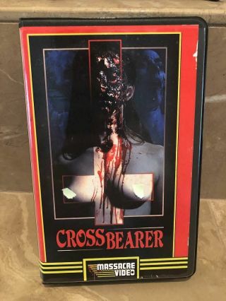 Crossbearer Vhs Massacre Video Horror Gore Cult August Underground Sov Rare